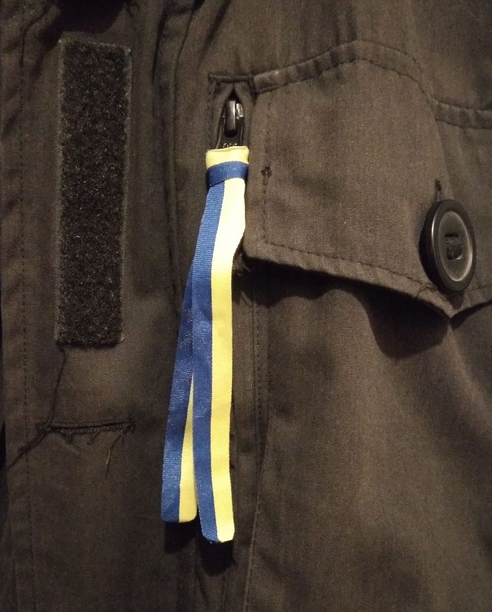 Blåt/Gult Bånd på Rulle