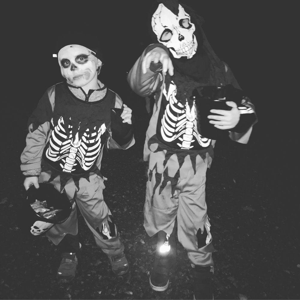 Skelett Zombie Barn Budget Maskeraddräkt