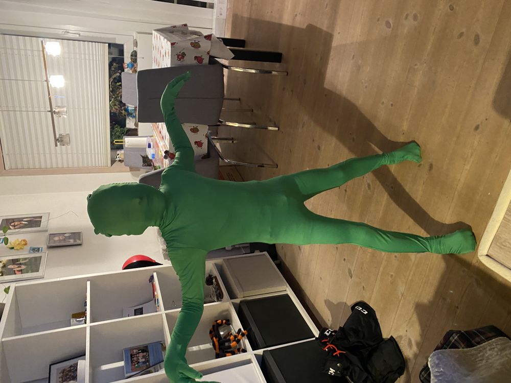 Skinz Grön Barn Maskeraddräkt