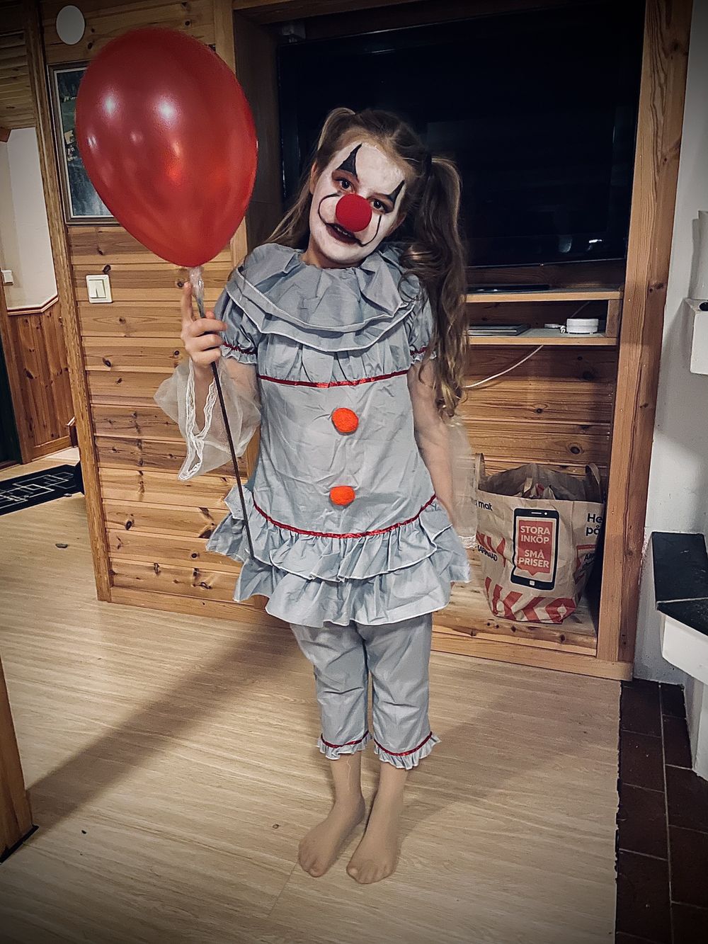 Skräckfilmsclown Barn Maskeraddräkt