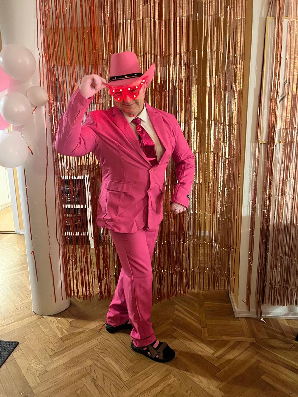 Kravatti Metallic Magenta