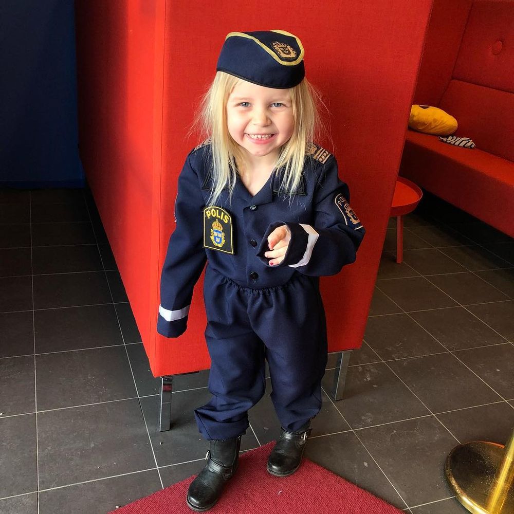Svensk Politi Børnekostume