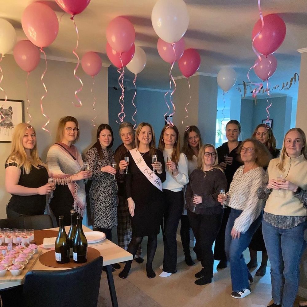 Takballonger rosa/hvit