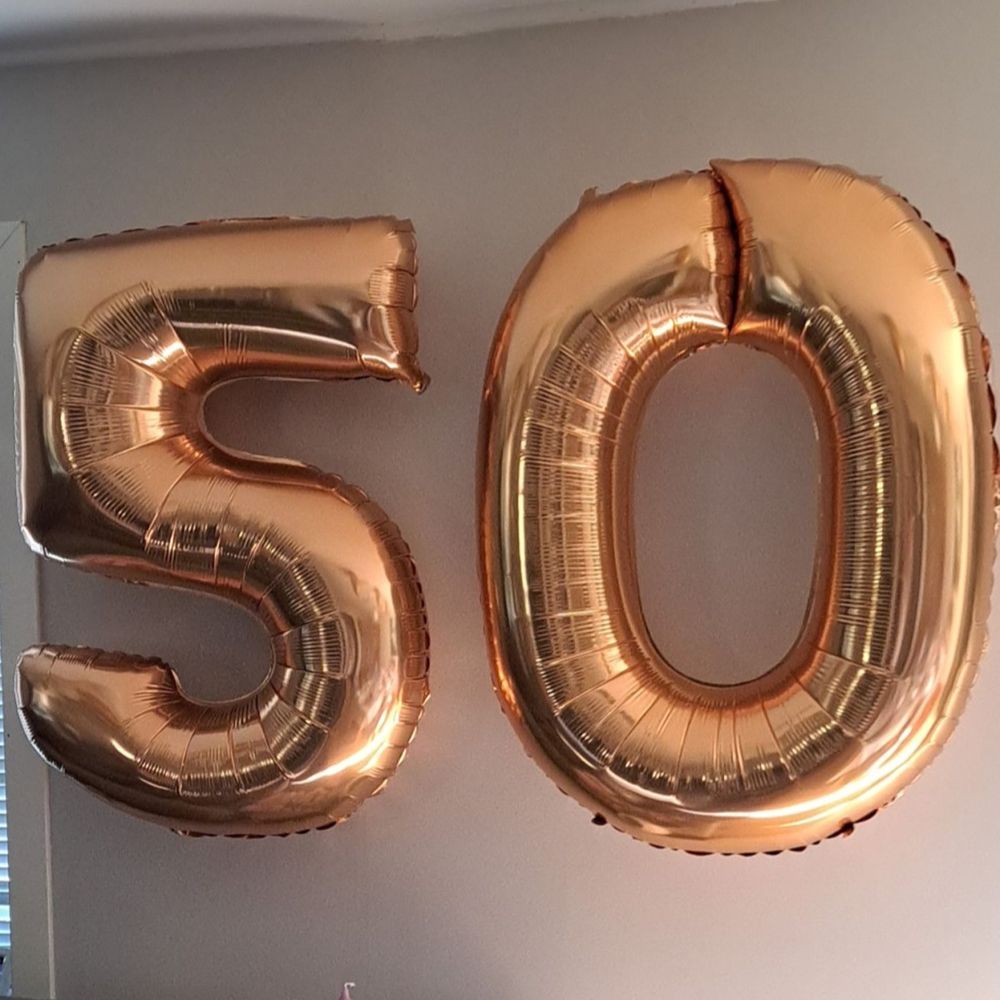 Sifferballong Guld Metallic