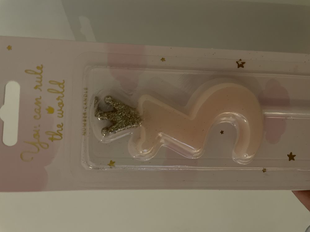 Kakelys Tall med Krone Rosa
