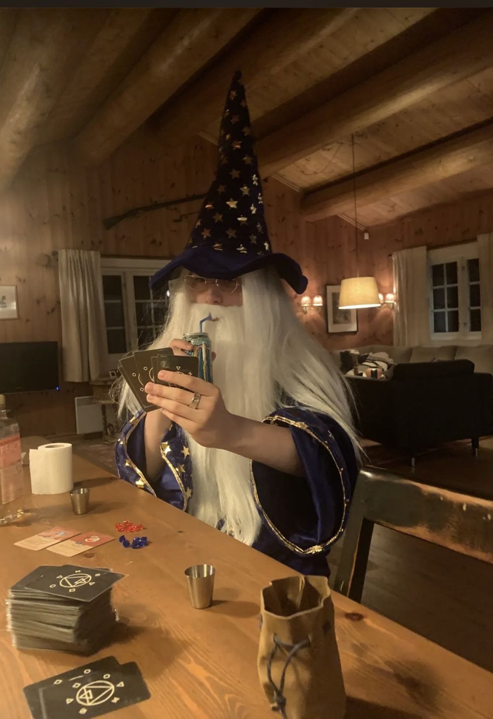 Troldmand Kostume Blå