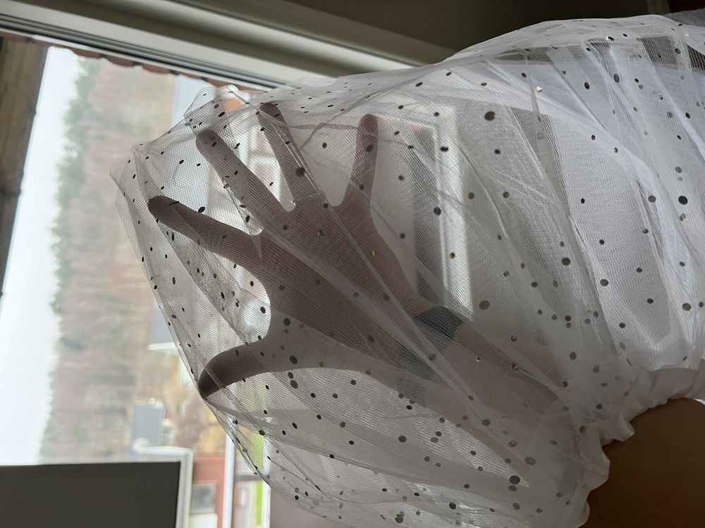 Tylnederdel Glitrende Hvid