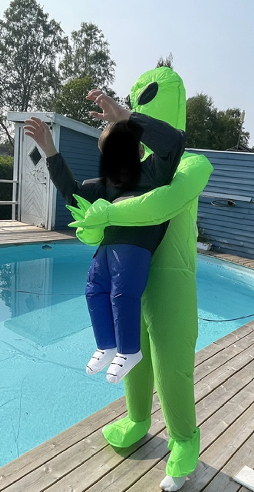 Uppblåsbar Bärande Alien Barn Maskeraddräkt