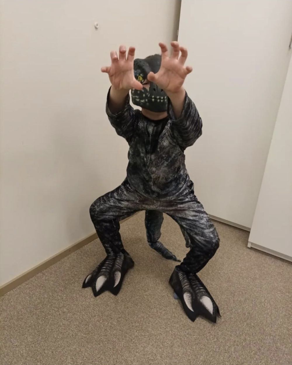 Velociraptor Sininen Lasten Naamiaisasu