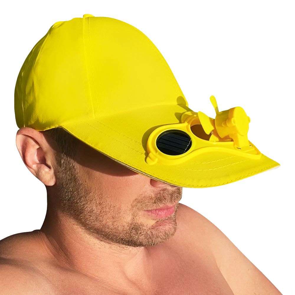 Keps med Solcellsdriven Fläkt