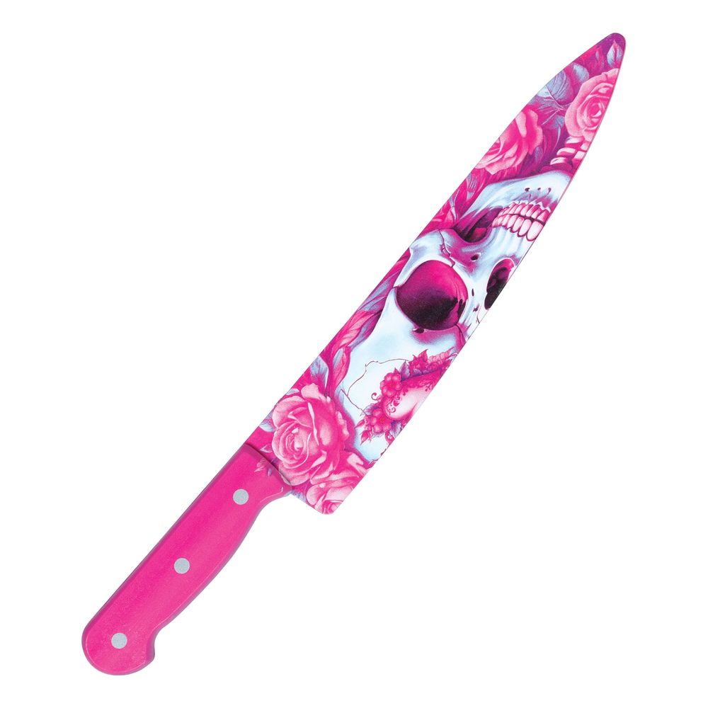 Kniv Dödskalle Rosa