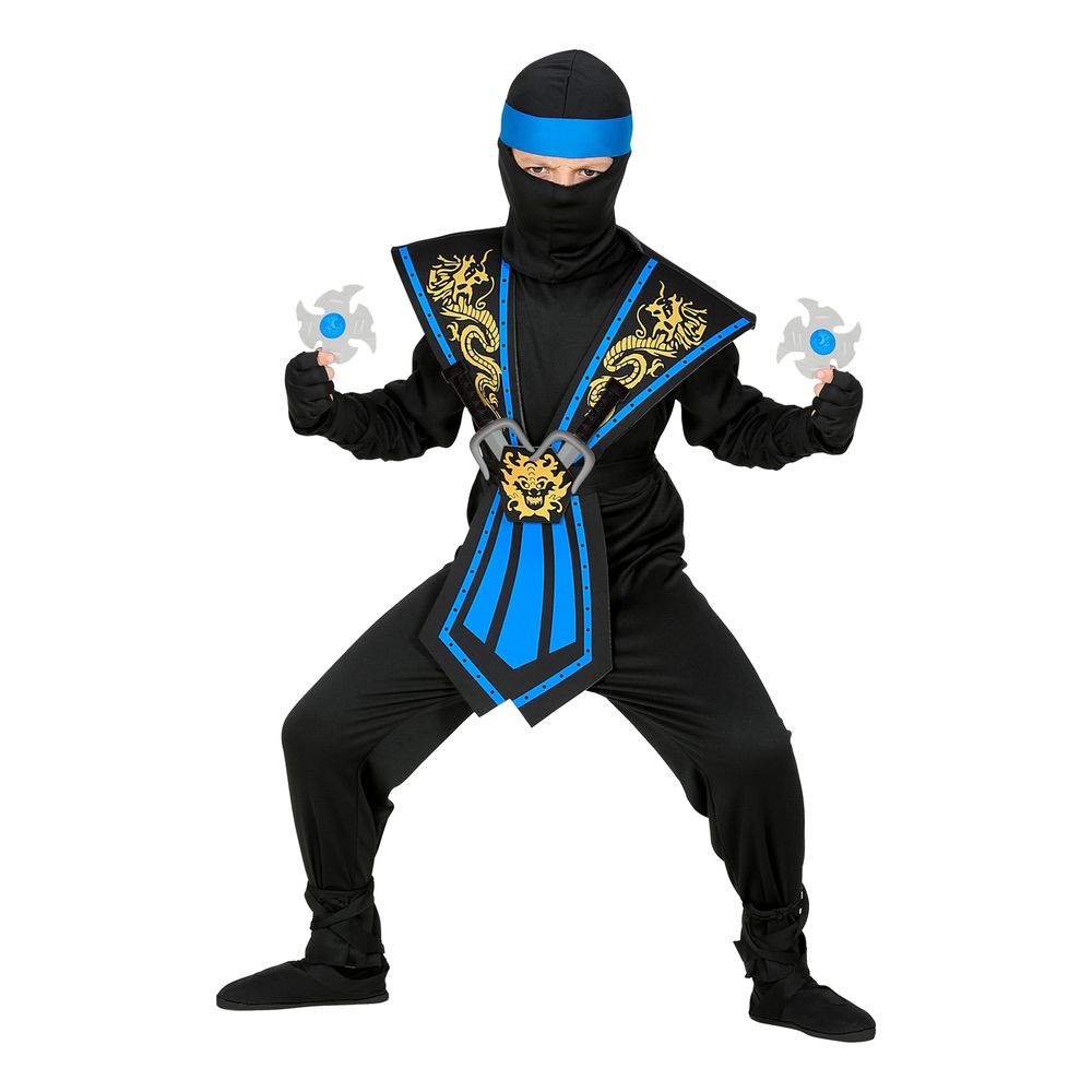 Taistelu Ninja Sininen Lasten Naamiaisasu