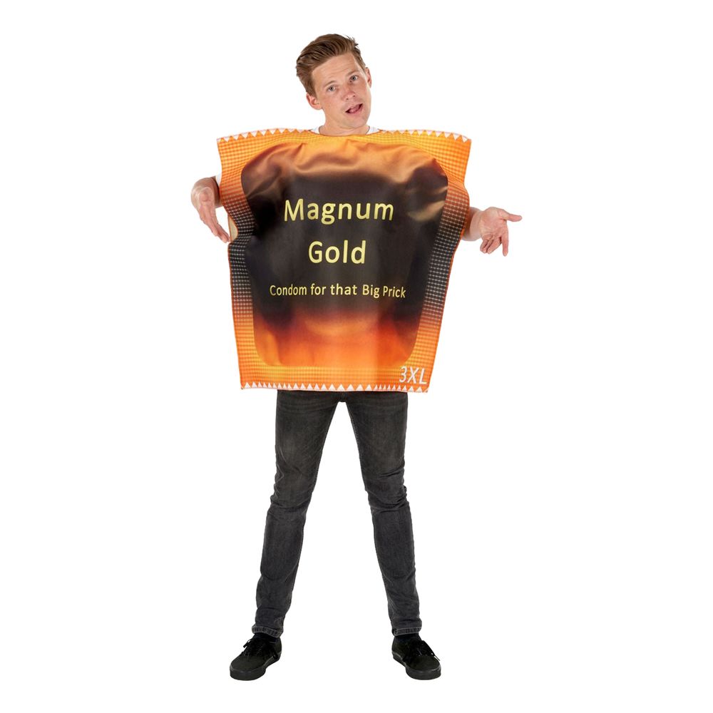 Kondomipakkaus Magnum Gold Naamiaisasu