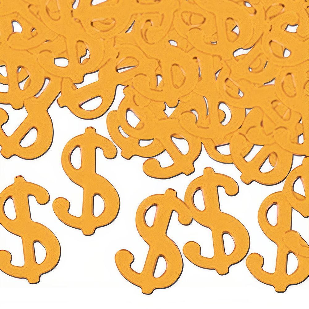 Konfetti Dollartegn Guld