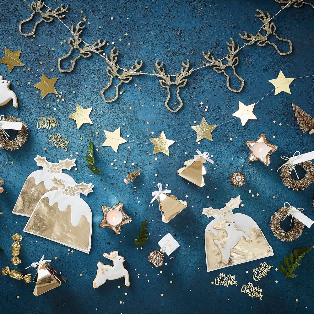 Konfetti Guld Merry Christmas