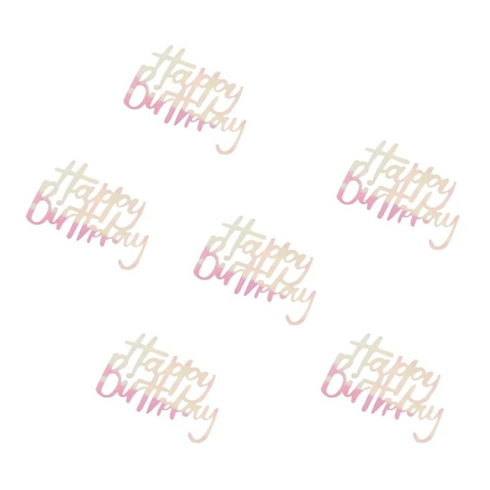 Konfetti Happy Birthday Väreissä kimalteleva