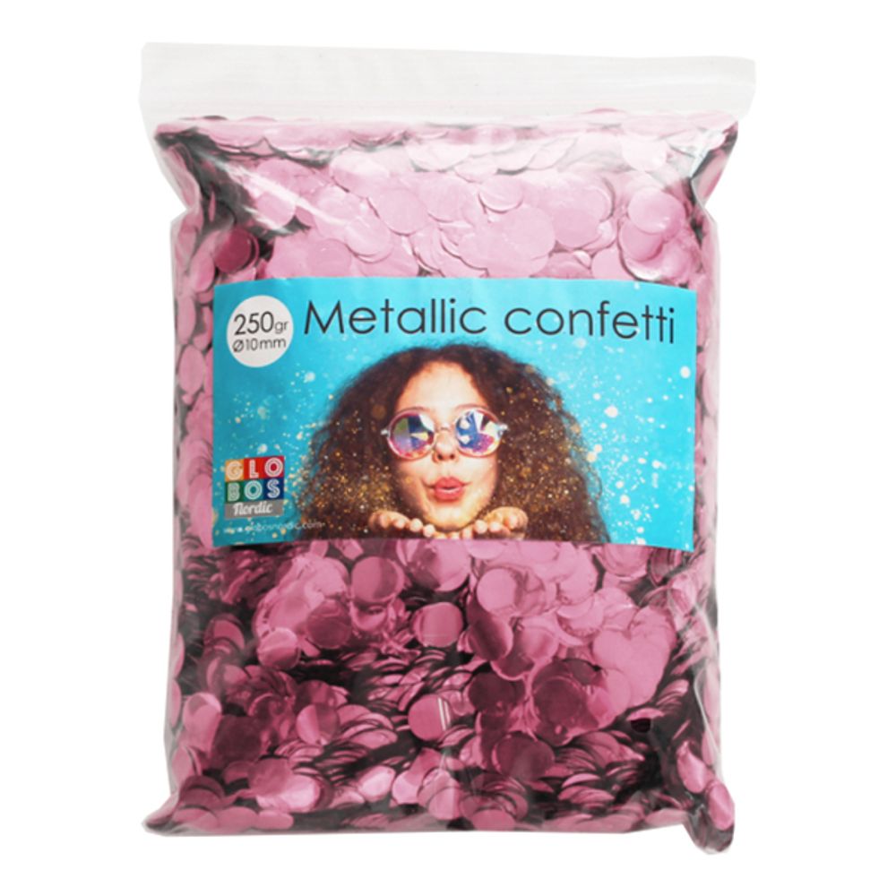 Konfetti Vaaleanpunainen Metallinen Pyöreät