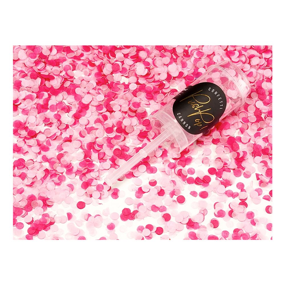 Konfetti Push Pop Lyserød Mix