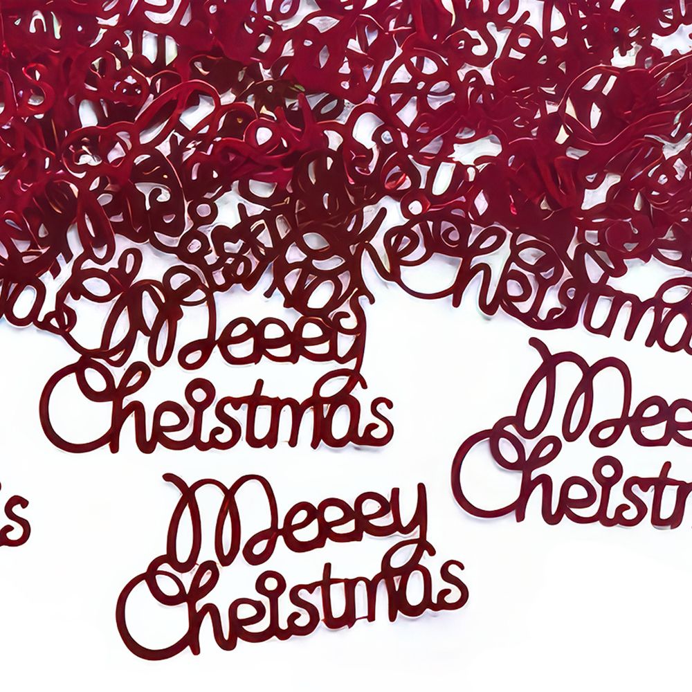 Konfetti Rød Merry Christmas