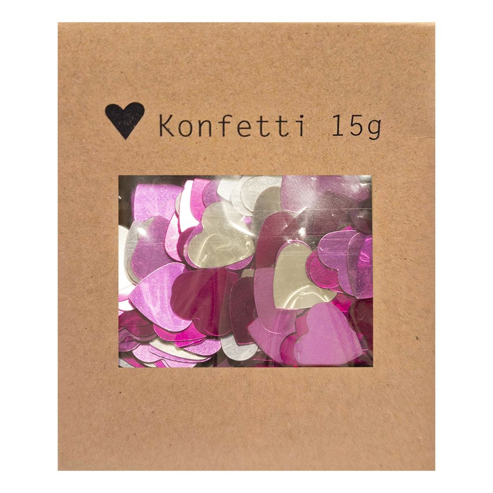 Konfetti Vaaleanpunaiset ja Punaiset Sydämet