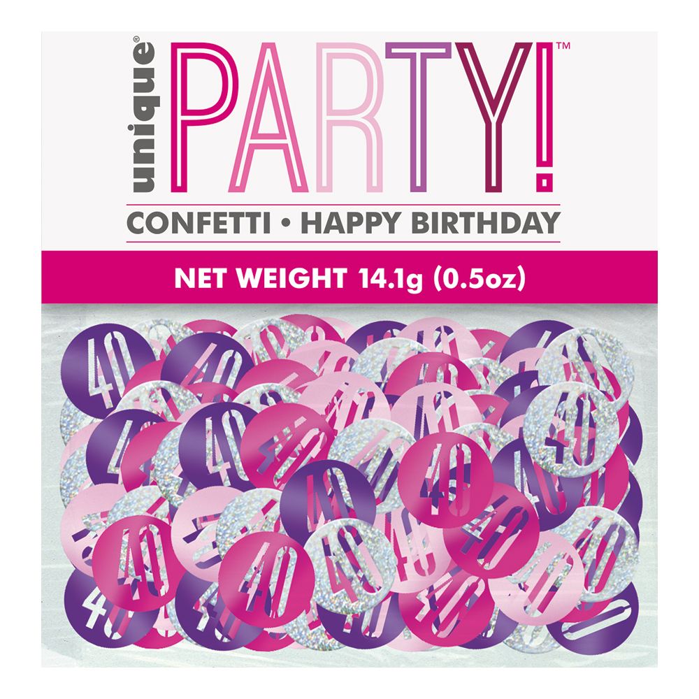 Konfetti Rosa 40