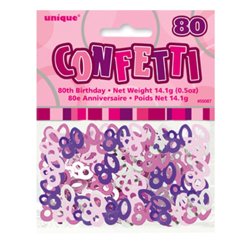 Konfetti Rosa/Sølv 80