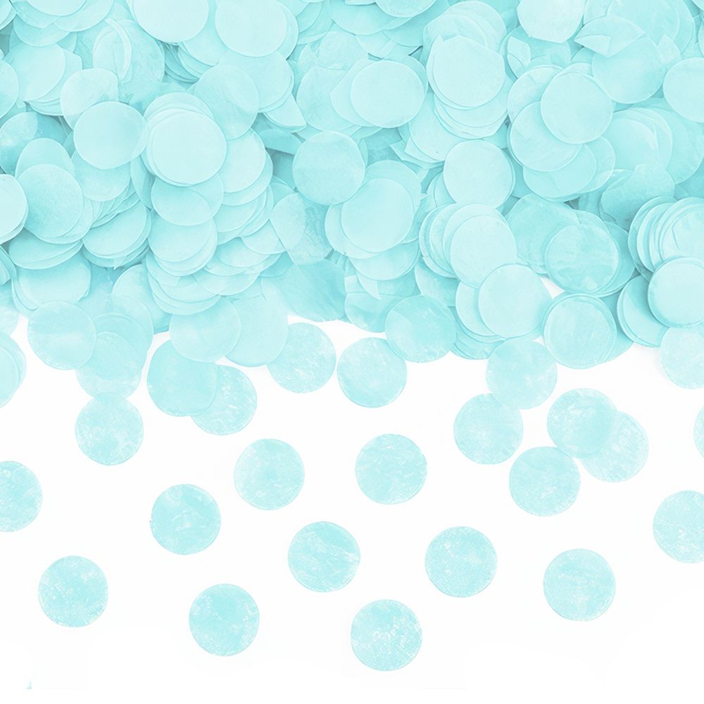 Konfetti Rund Lyseblå