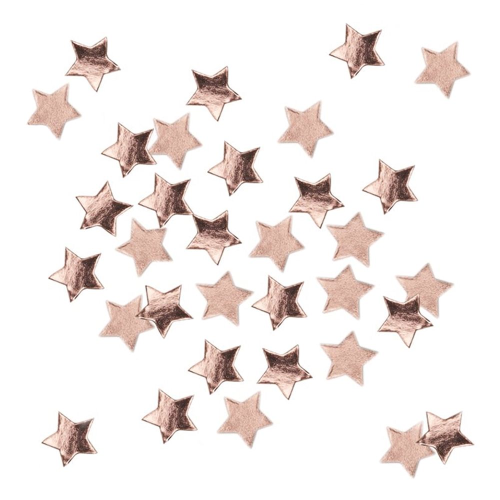 Konfetti Stjärnor Roséguld Metallic