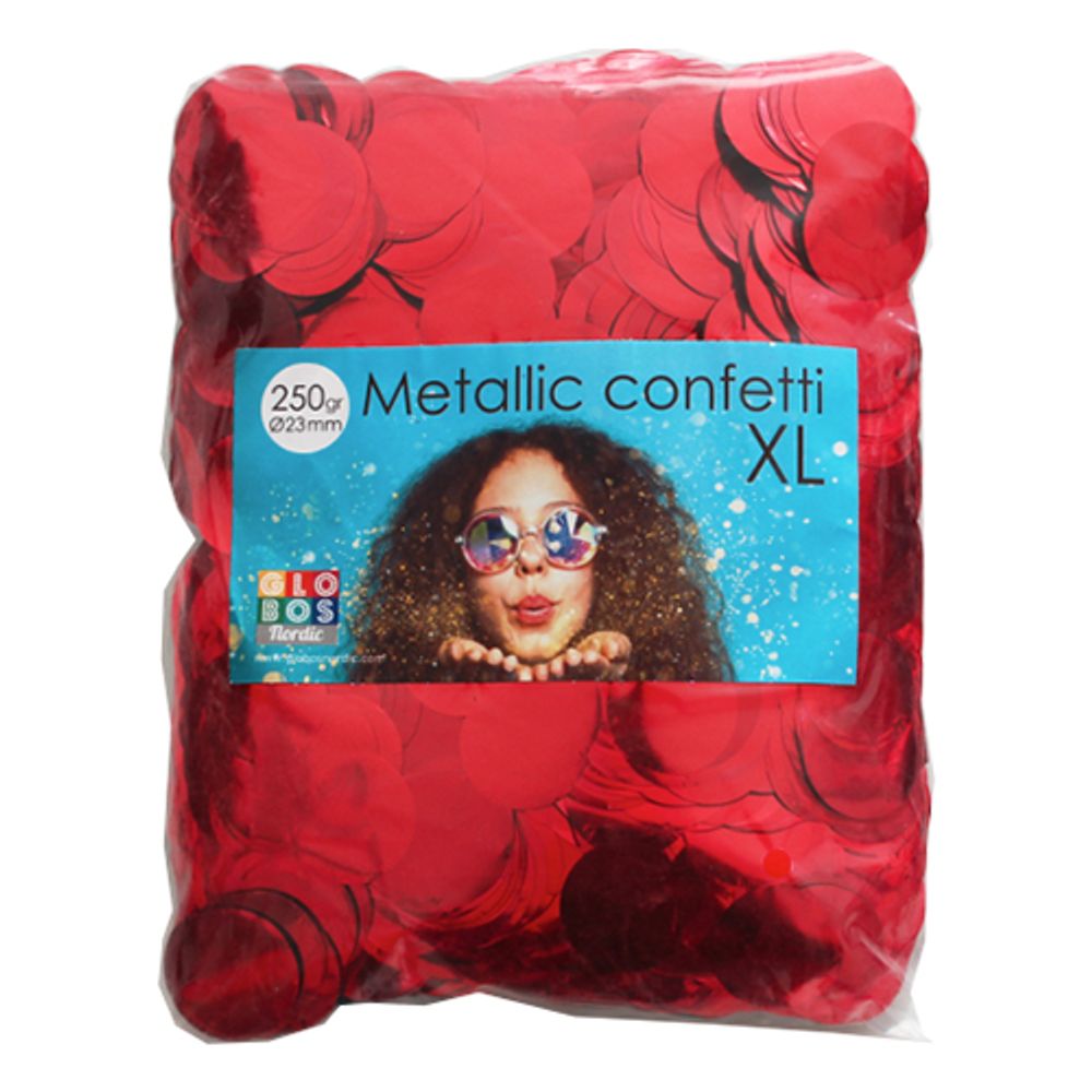 Konfetti Store Rød Metallisk