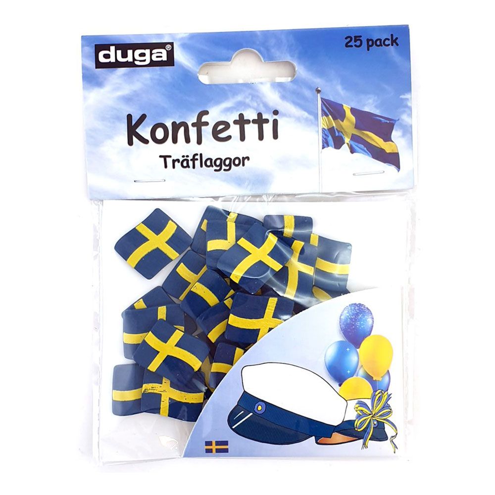 Konfetti Svenske Flagg av Tre