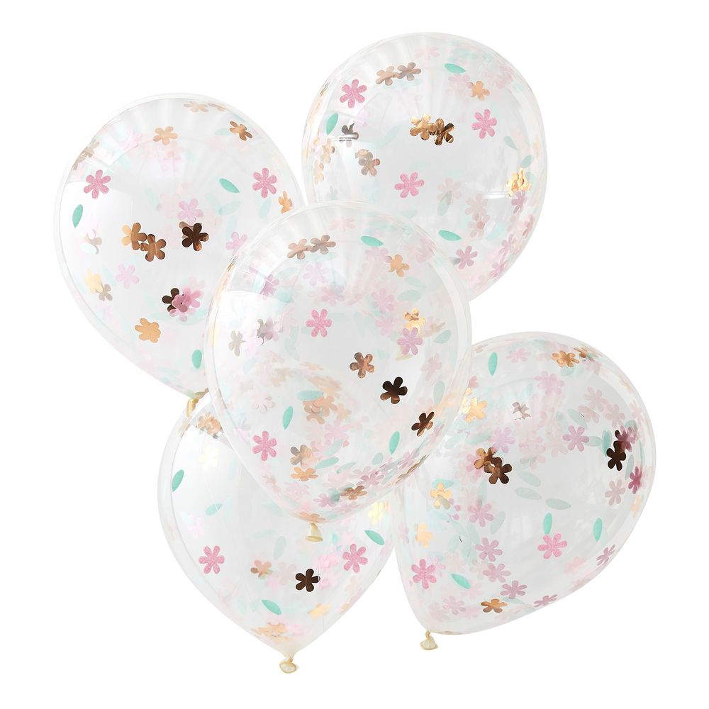Konfettiballonger Blomster