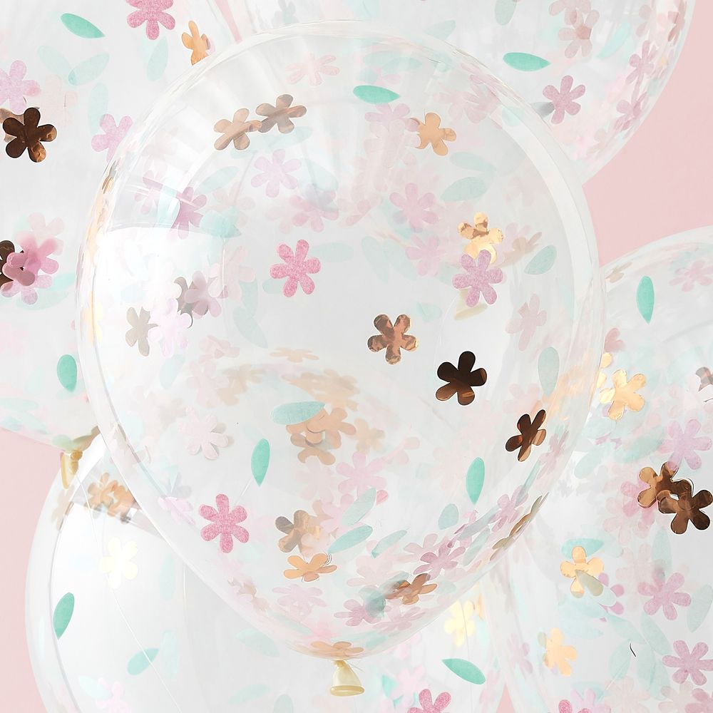 Konfettiballonger Blomster