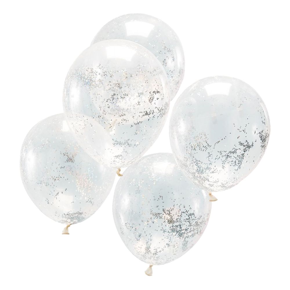 Konfettiballonger Glitter Holografisk