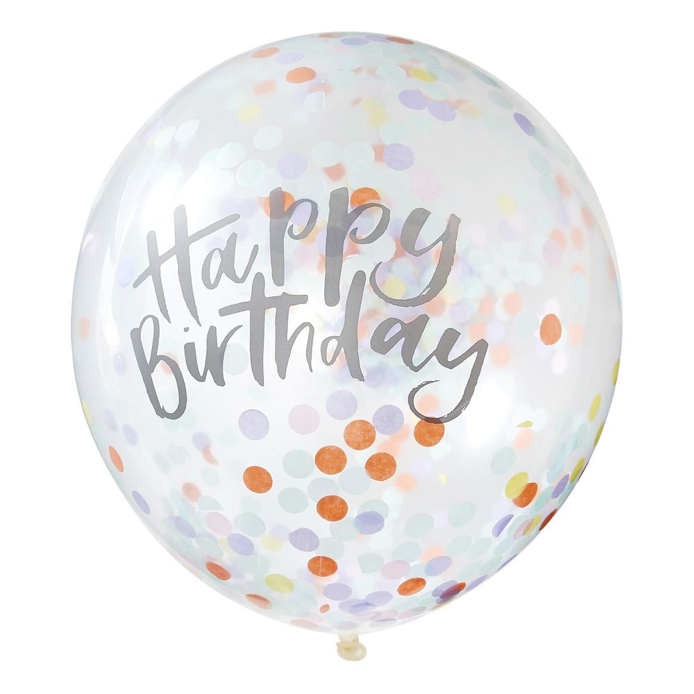 Balloner Happy Birthday Pastel