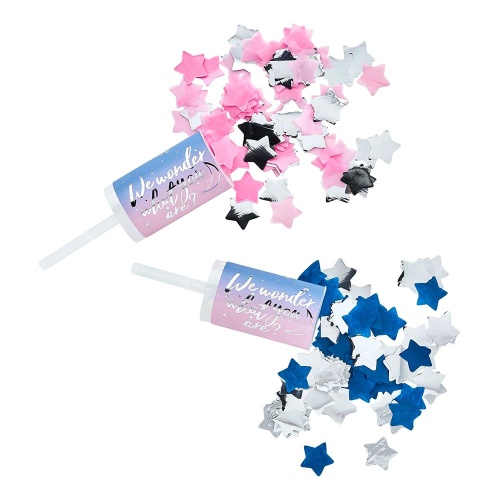 Konfettibomber Gender Reveal Stjerner