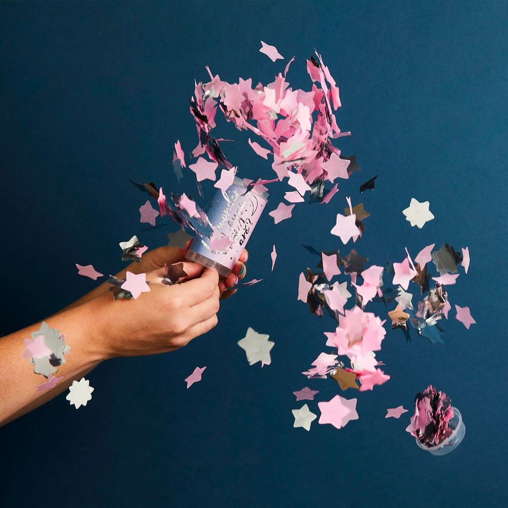 Konfettibomber Gender Reveal Stjerner