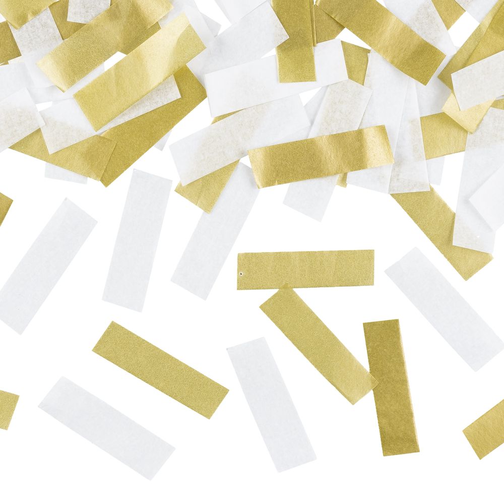 Konfettikanon Happily Ever After Guld/Hvid