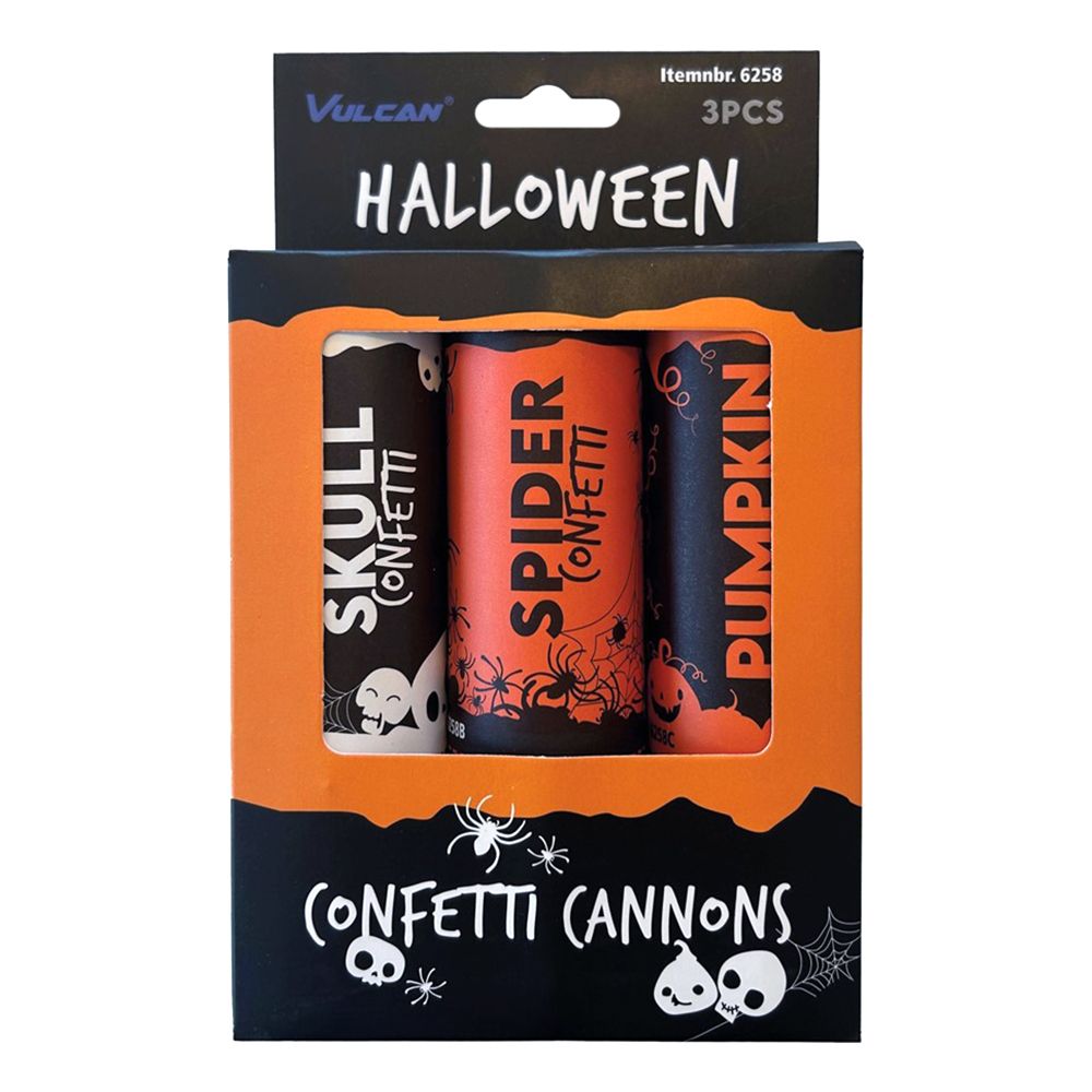 Konfettikanoner halloween