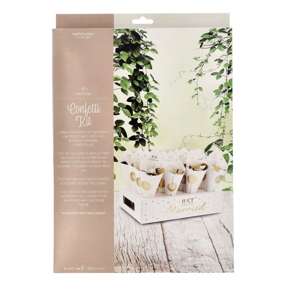 Konfettistruter Kit Just Married