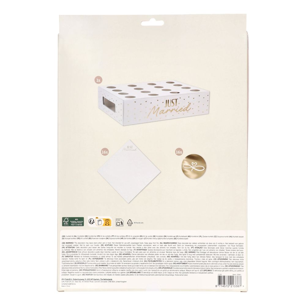 Konfettistruter Kit Just Married