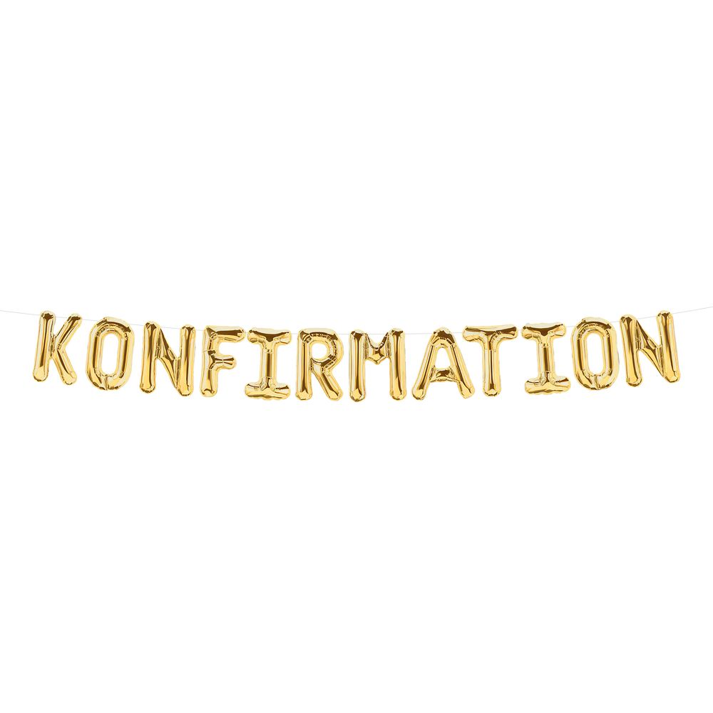 Ballongguirlande Konfirmation Guld
