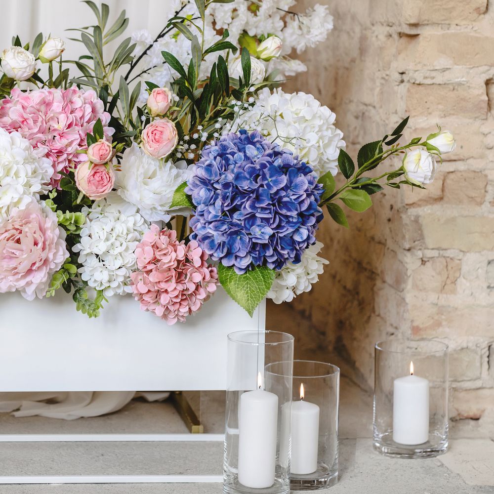Konstgjord Hortensia Blå Lång