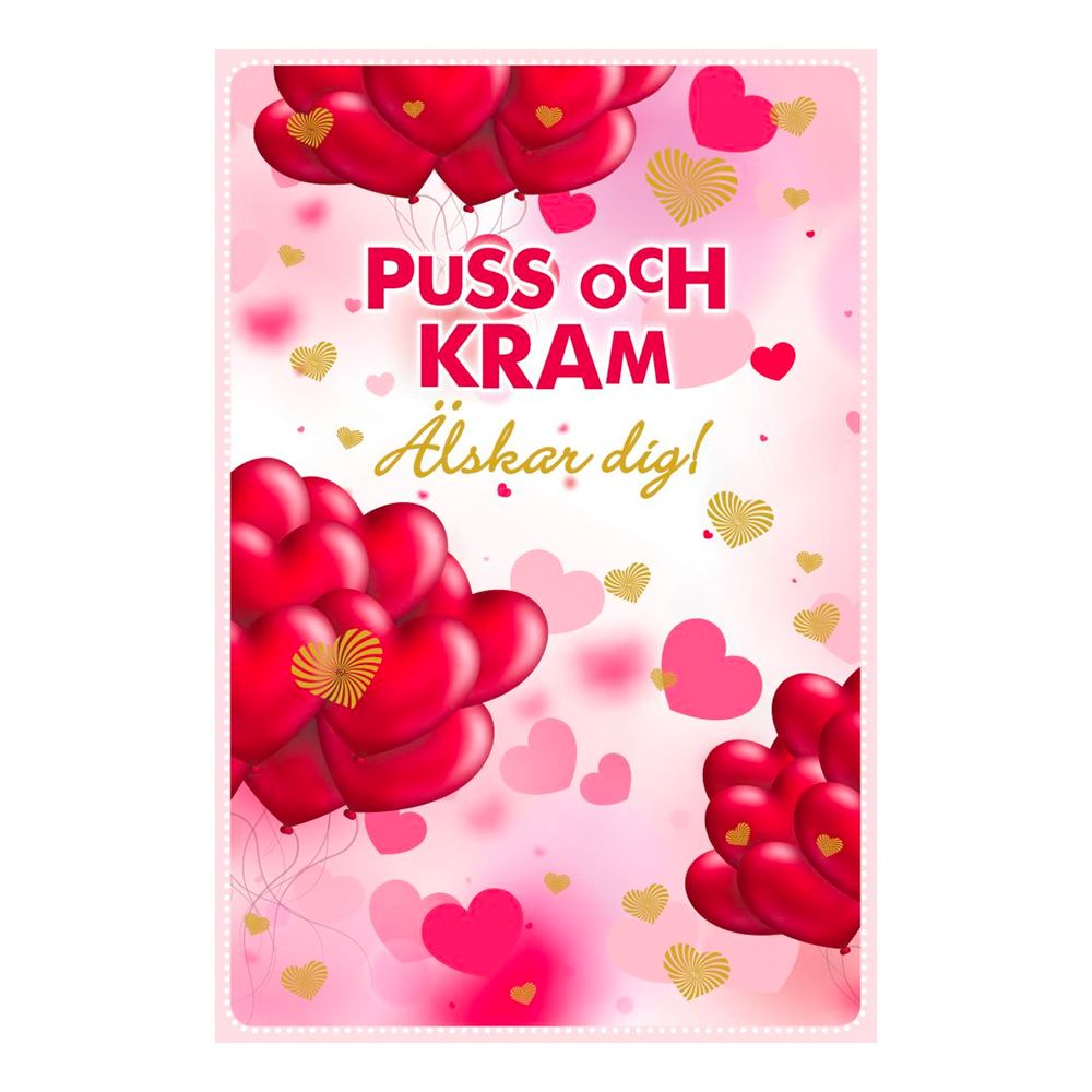 Kort Dobbelt Puss Och Kram Älskar Dig