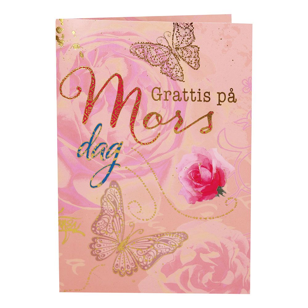 Kortti Grattis På Morsdag Perhoset