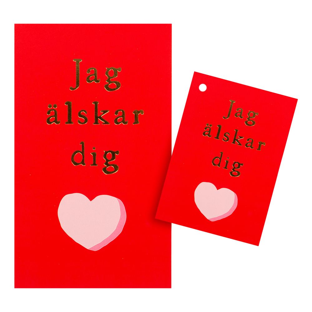 Kort med Kuvert Jag Älskar Dig