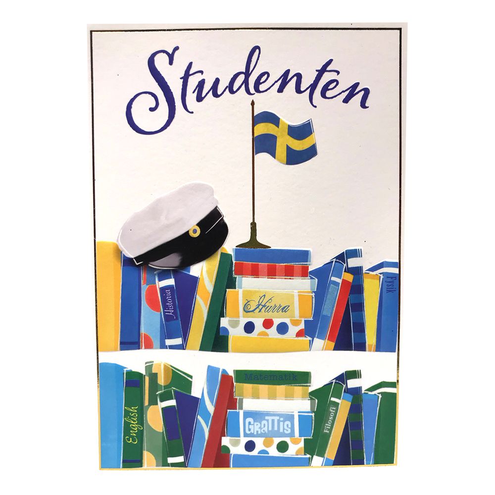 Kort Studenten Flagg I Bokhylle