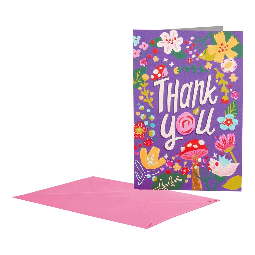 Kort Thank You Blomster