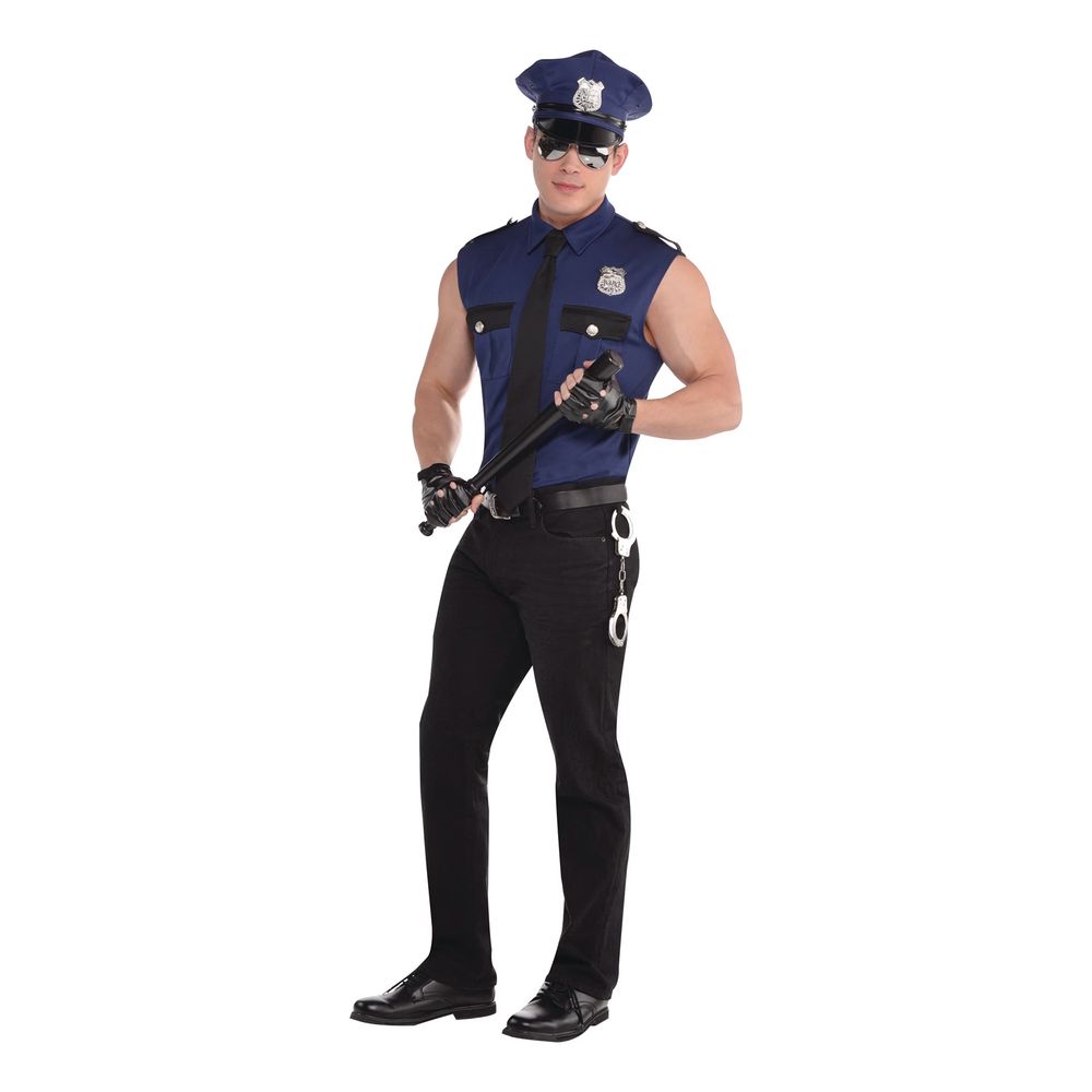 Kortärmad Polis Maskeraddräkt