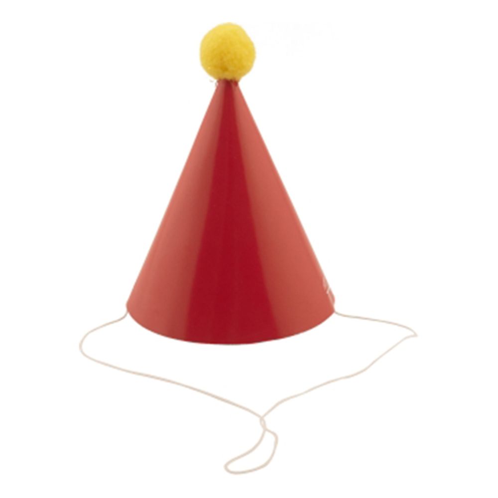 Krepsehatt Mini Rød med Pom Pom