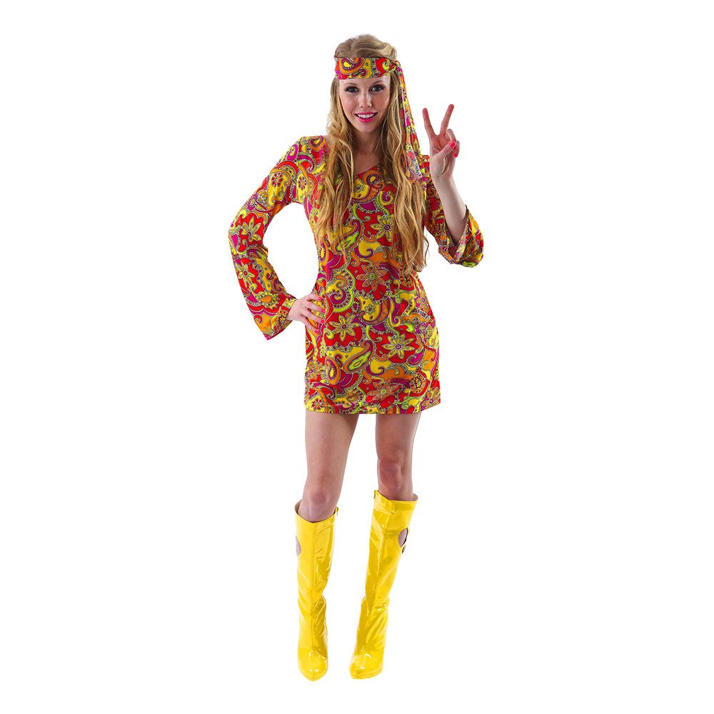 Kvinnelig Hippie Budget Kostyme